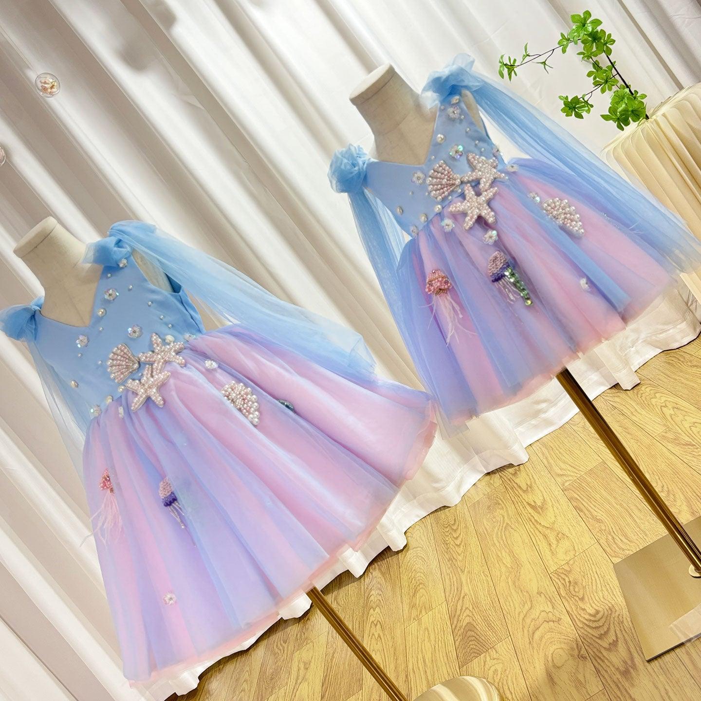 Flower girl dresses ice blue online